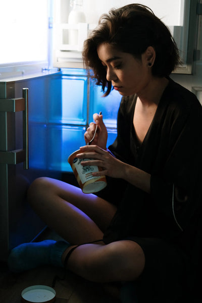 Girl eating ice cream