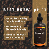 Best Brew Coffee Alkalizer Drops – Neutralizes Coffee Acidity - Balance7 - Balance7