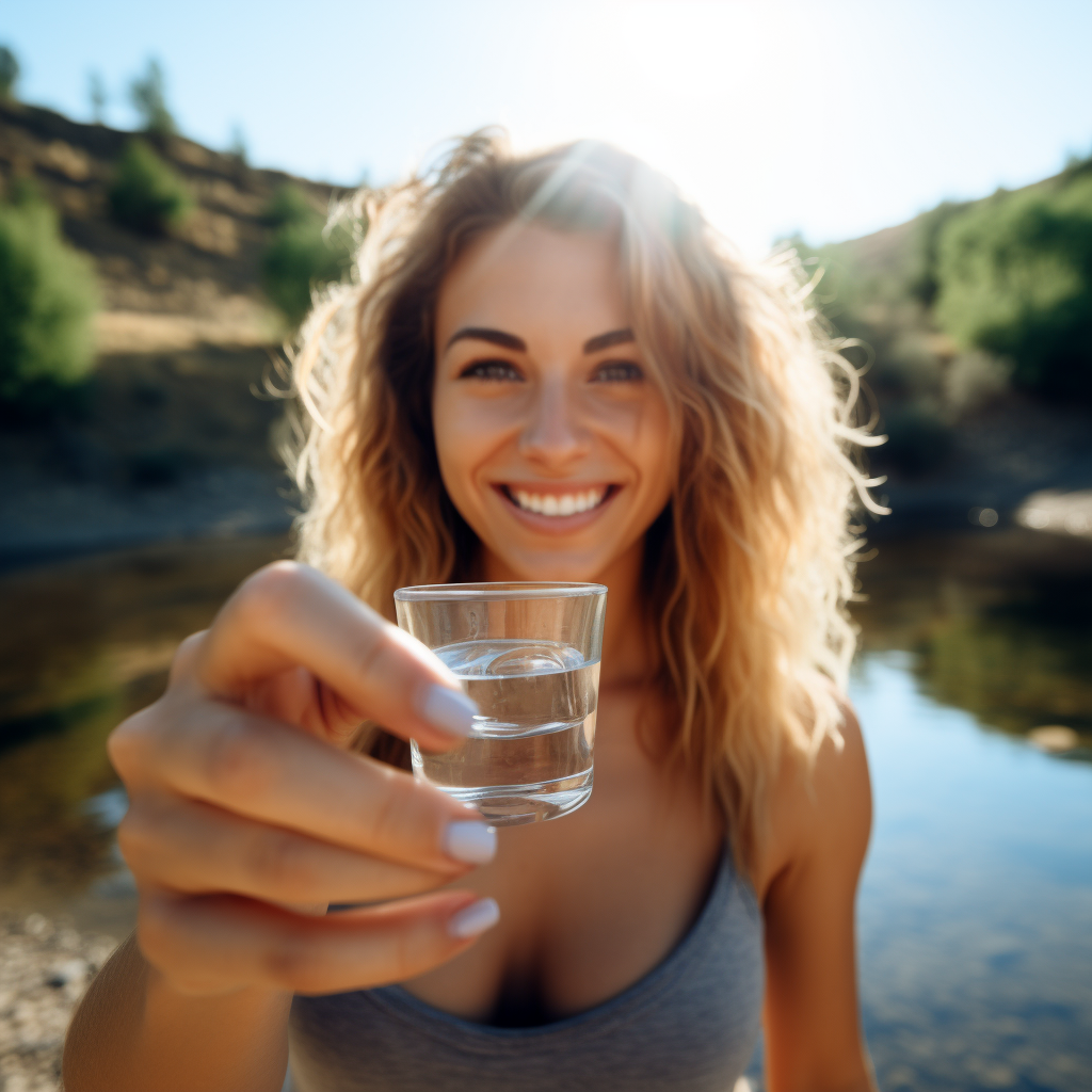 marivilhena__woman_california_suunny_day_holding_Shot_Glass_wit_63aa67fd-9df8-45cc-95d7-517a985bb3b0.png