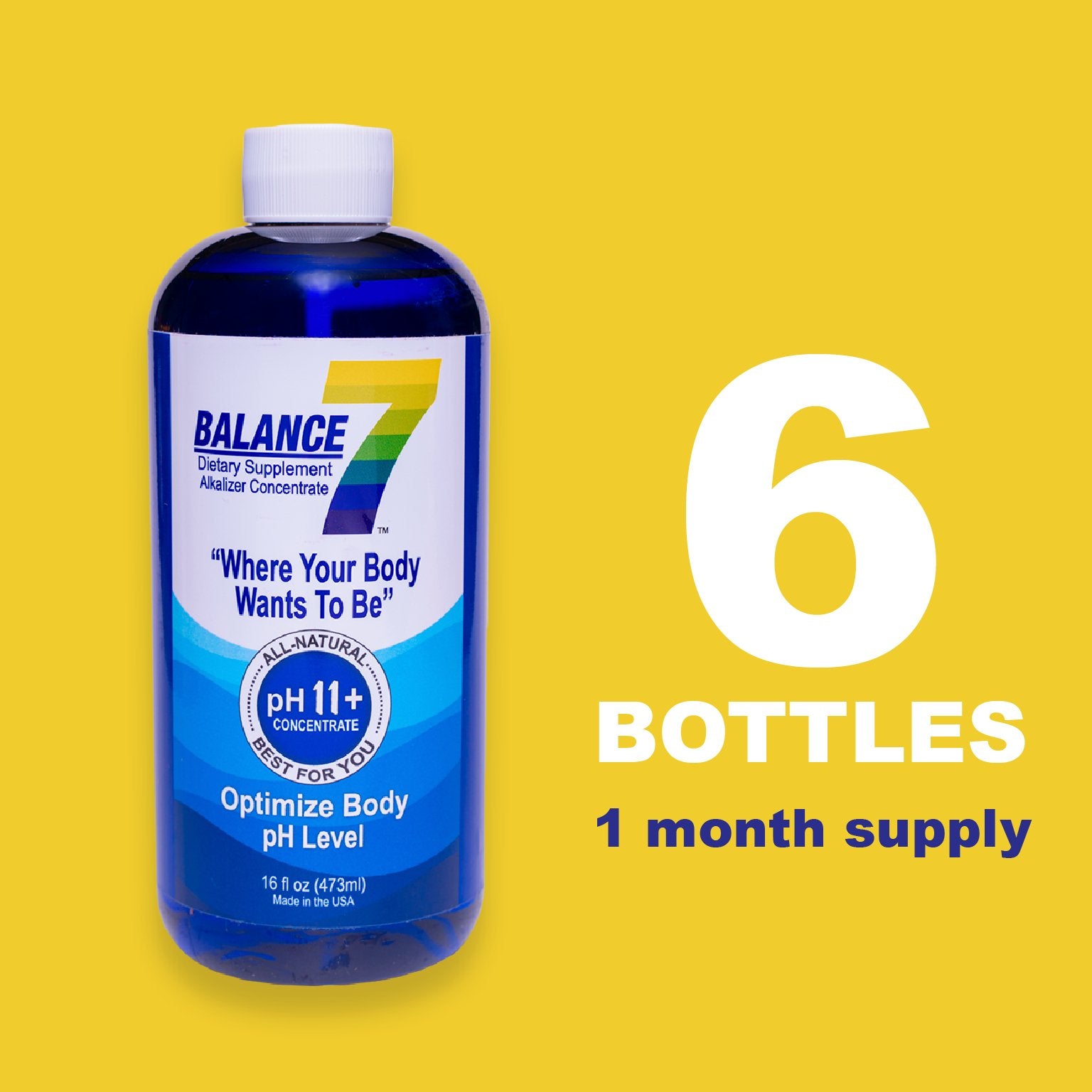 16oz Bottle 6 Pack (1 Month Supply) - Balance 7 - Balance 7