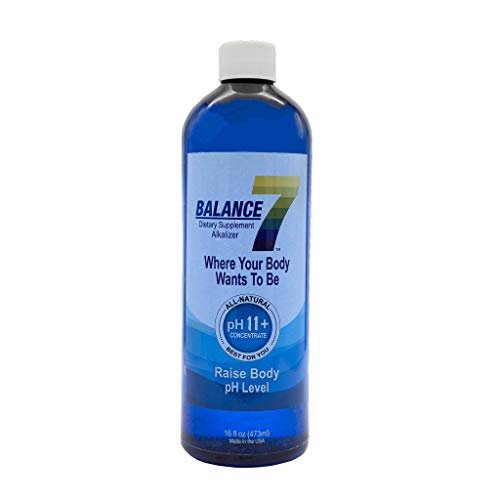 Balance 7 - Alkaline Dietary Supplement - 11+ pH Alkalizing Concentrate and pH Booster Mineral Liquid - pH Balancer (16 fl oz, 6 Bottles) - Balance 7 - Balance7